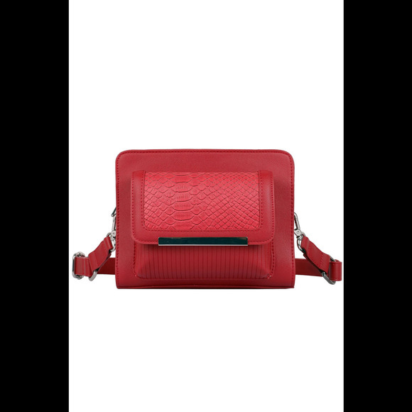 Karla Hanson Rachel City Crossbody Bag with RFID Protection Red - Picture 1 of 4